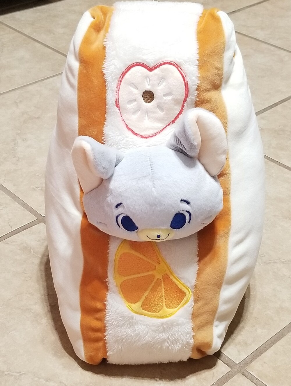 Miniso Tom And Jerry Gokko Jerry Fruit Sando Sandwich 14 Inch Plush